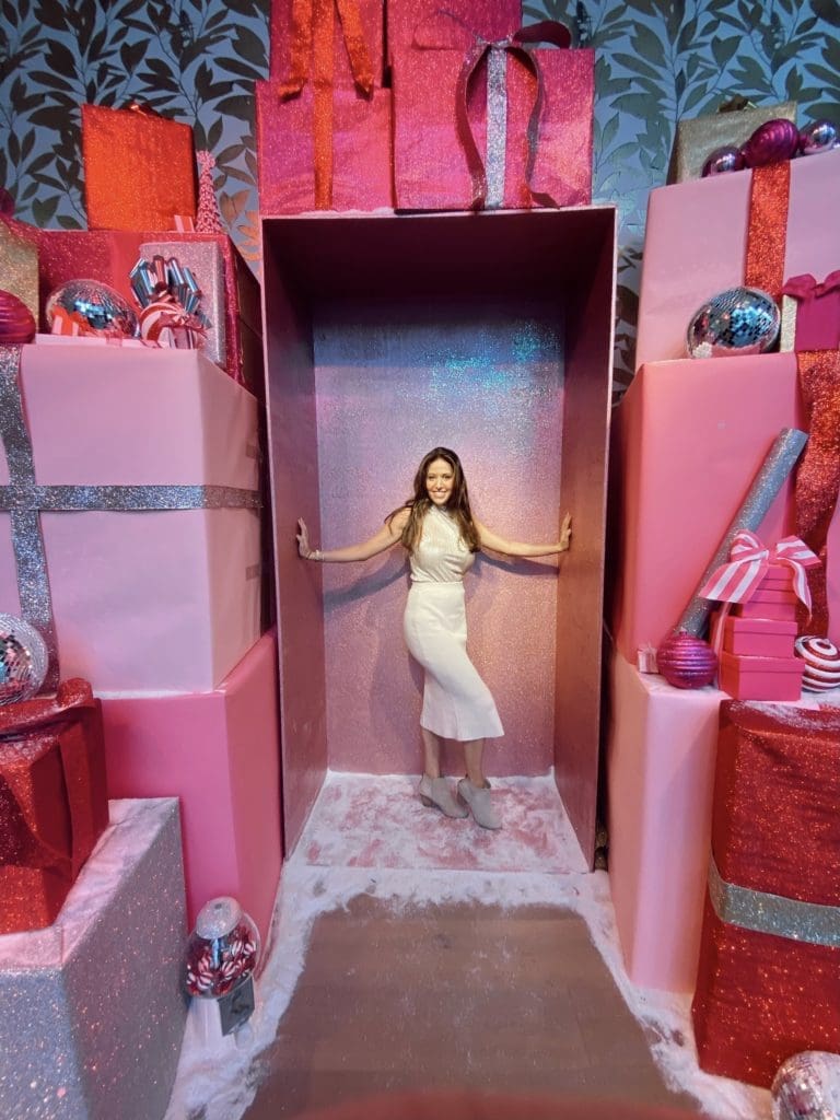 The “I'll Have a Pink Christmas” installation is an ode to the one and only Christmas queen, Mariah Carey. (Photo by Nicole Betts) 