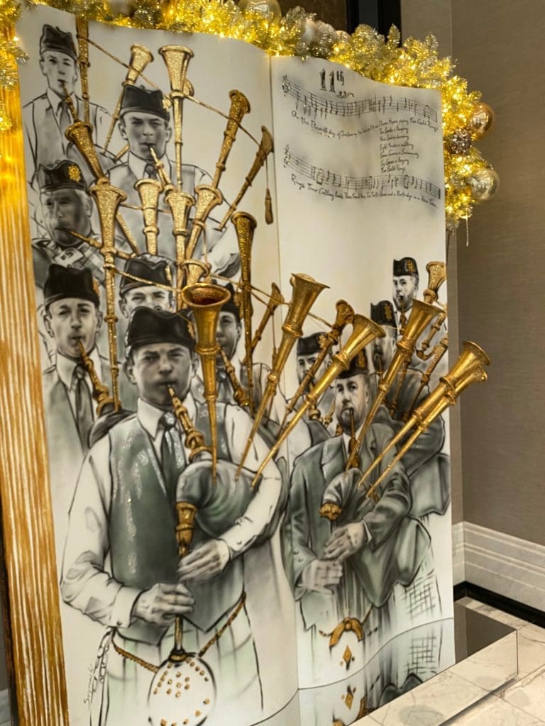 The Pipers are Piping at The Post Oak Hotel during the holiday season.