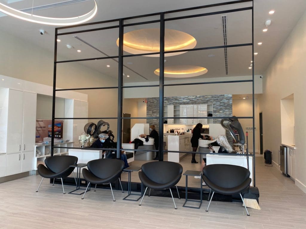 Though already open, Ceron's Upper Kirby salon, designed by Droese Raney Architecture, is expected to be complete by early February. 