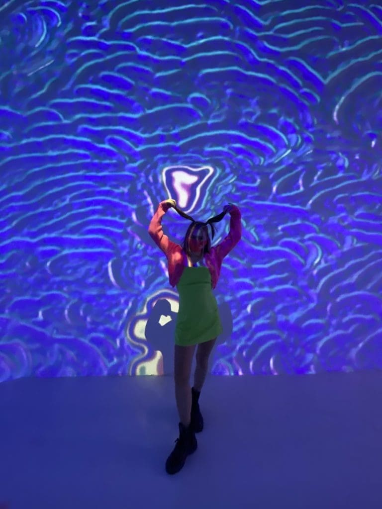 Seismique takes technology to another level with components including projection mapping, holograms, augmented reality, light mapping, motion tracking, and gamification. (Photo by Nicole Betts)
