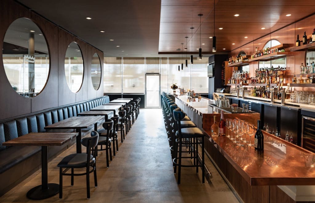 The BarNone interior boasts modern vibes. (Photo by Manny Rodriguez)