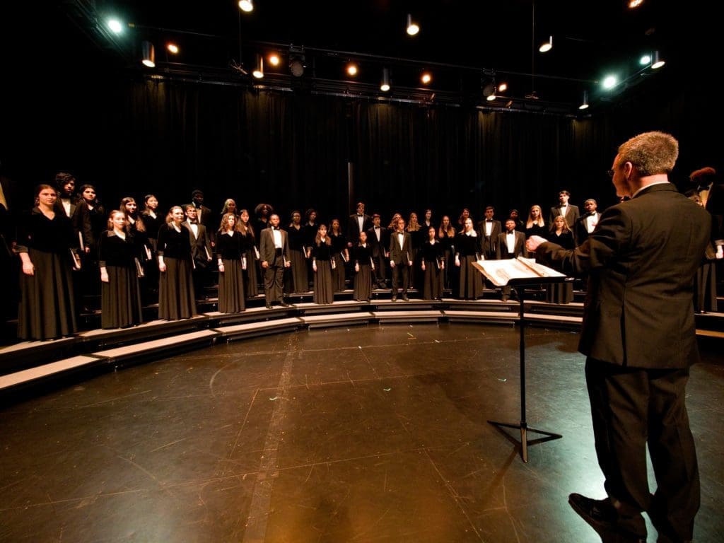 The choir performed during HSPVA's MusicFest in 2019. And there will be choir shows in the virtual extravaganza too.