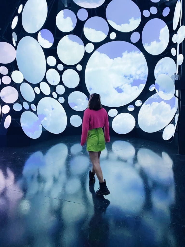 Tampa-based Joshuah Jest's "Brainwash" is an ode to the father of video art, Nam June Paik. (Photo by Madeline Coats)