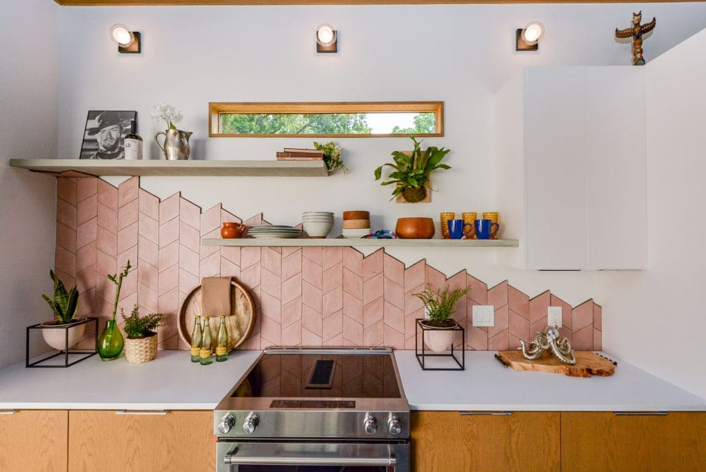 Georgie O'Keeffe's home in Sante Fe, New Mexico, was inspiration for this Nouveau Bungalow by Steven Allen Designs.