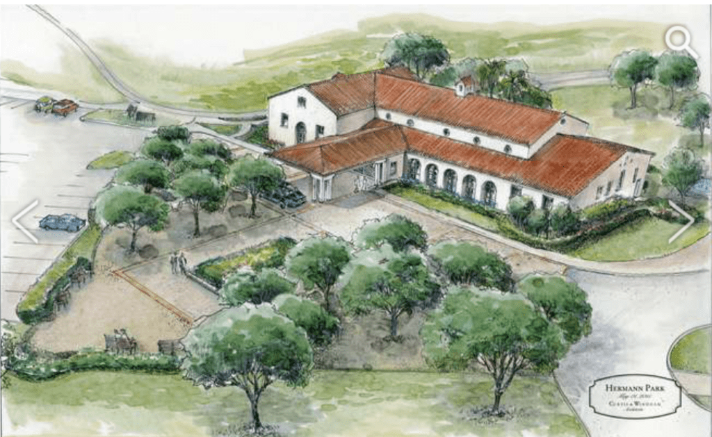 Herman Park Conservancy's Lott Hall, the renovated Historic Clubhouse, opens for special events in early 2021. (Rendering by Curtis & Windham Architects)  (Photo by Shelby Hodge)
