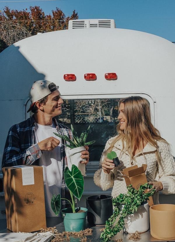 Bobby and Emily Lynge, co-owners of Grow Plant Shop.