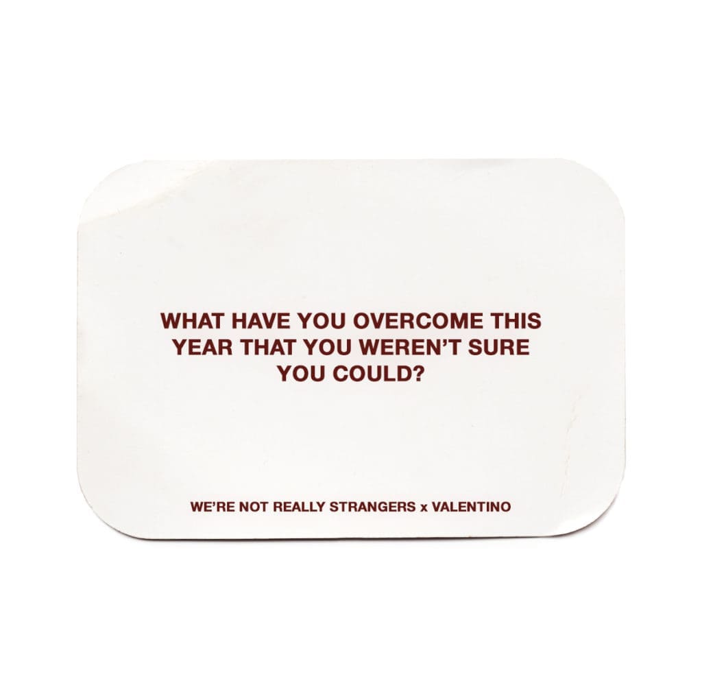 A luxury version of the card game, We're Not Really Strangers, to connect with yourself and others.
