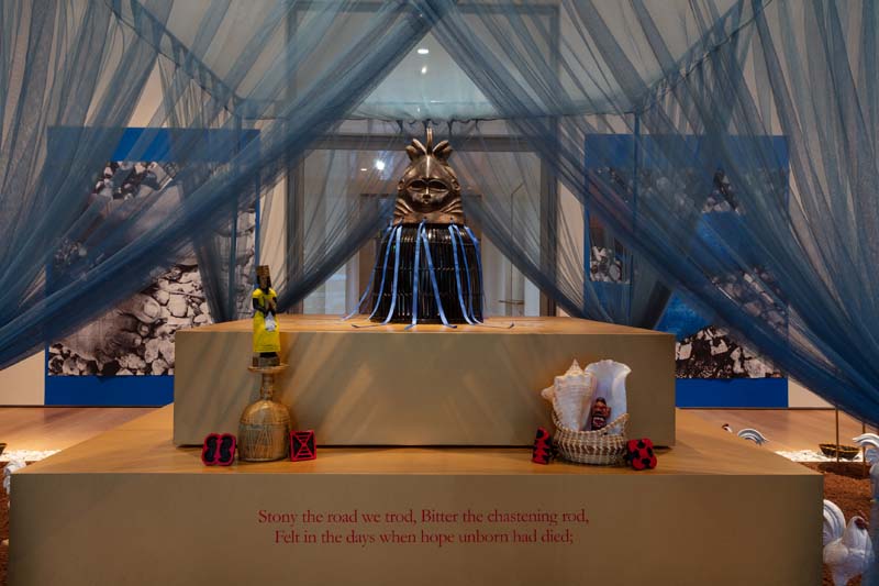 The latest Nasher Sculpture Center exhibit sees artists Vicki Meek transforming a sun-soaked Dallas gallery into a colorful, optimistic place for healing.