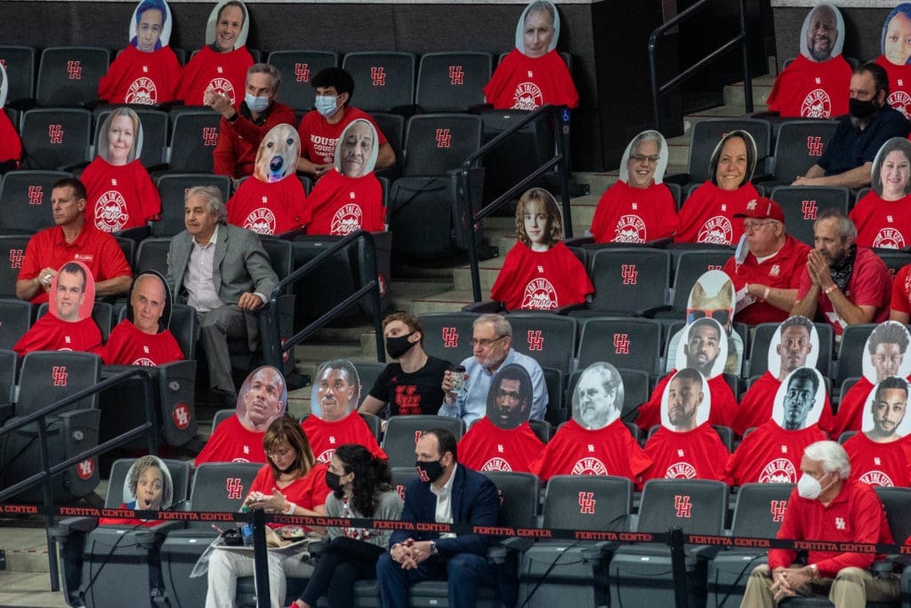 University of Houston's fans still bring the noise to a crowd limited Fertitta Center. (Photo by F. Carter Smith)