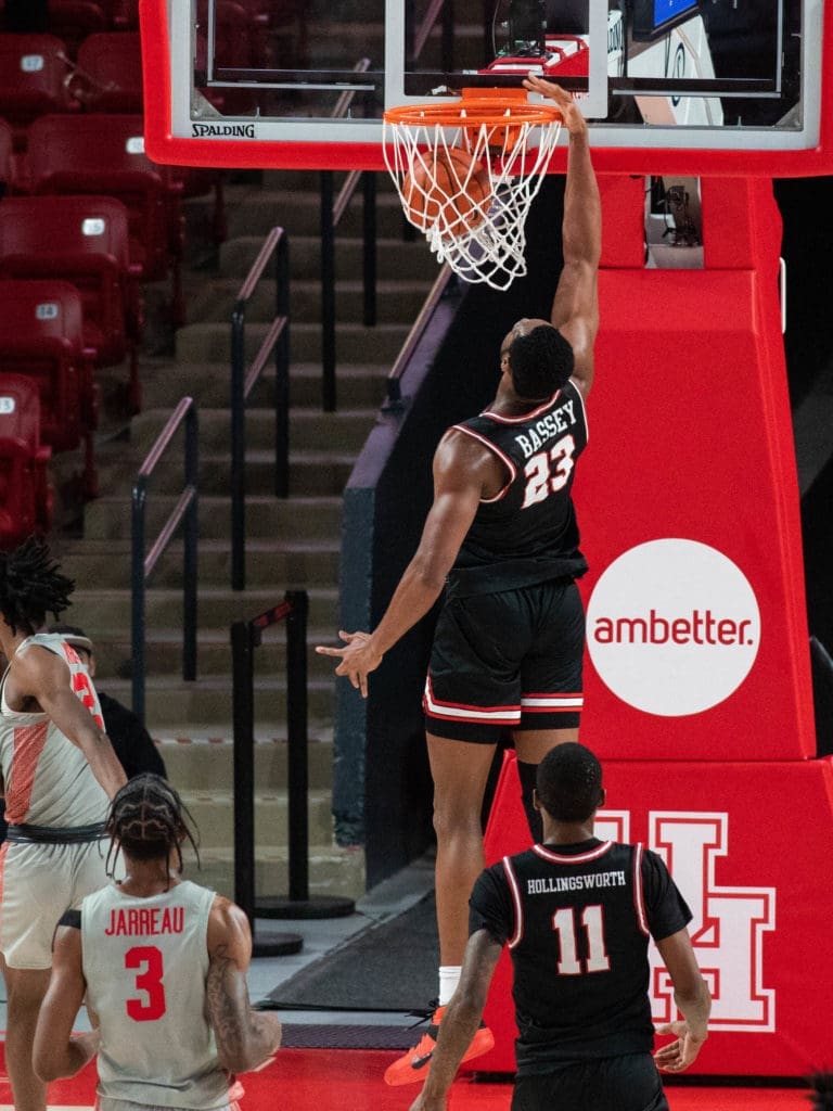 Western Kentucky center Charles Bassey likely will be a first round NBA Draft pick. (Photo by F. Carter Smith)