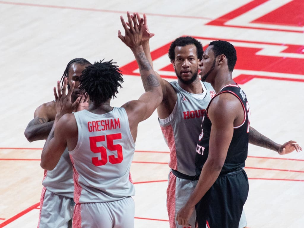 The University of Houston's defense frustrated NBA prospect Charles Bassey.(Photo by F. Carter Smith)