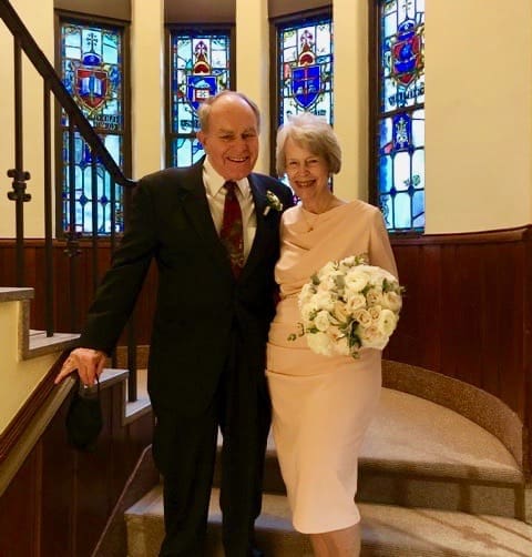 Jack Hurt, 84, and Ann Neyland, 77, were married in December of 2020 after having met in their senior living community, The Buckingham.