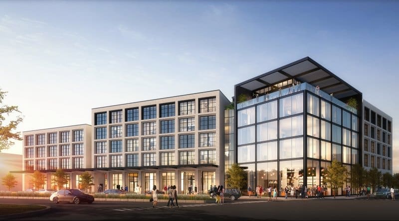 Rendering of the Museum Place hotel. Courtesy Crescent Real Estate. 