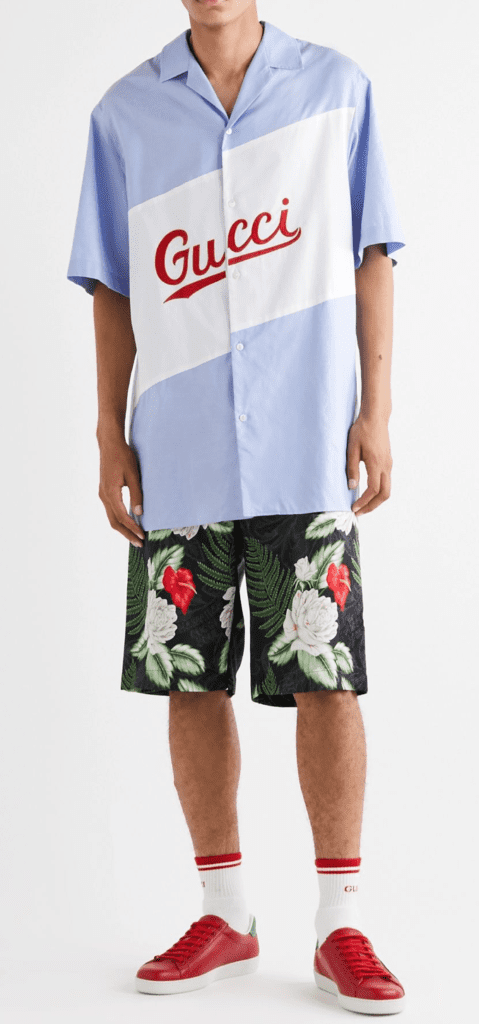 The secret to dressing for the Lunar New Year - wear red. Try out these fun Gucci sneakers. Available at MRPORTER.com