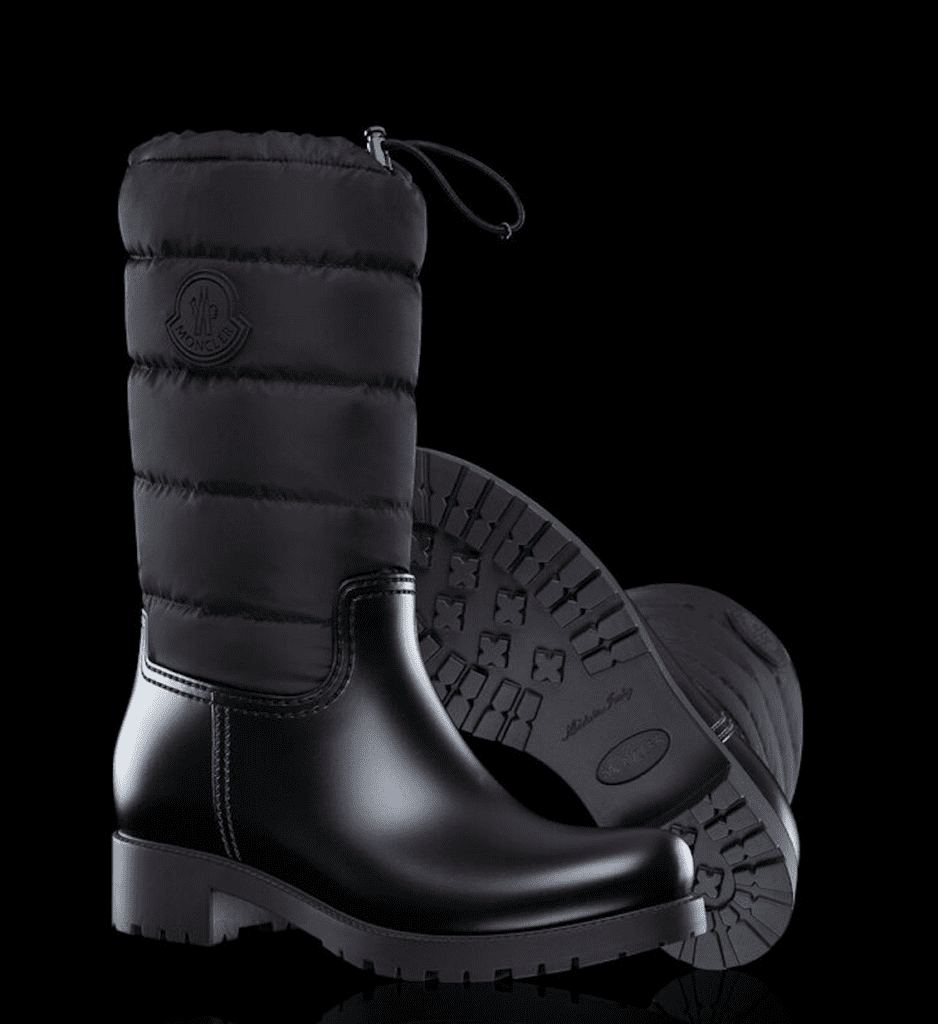 Moncler's Ginette does double duty for both aprés ski and dodging the city ice during the Texas deep freeze.