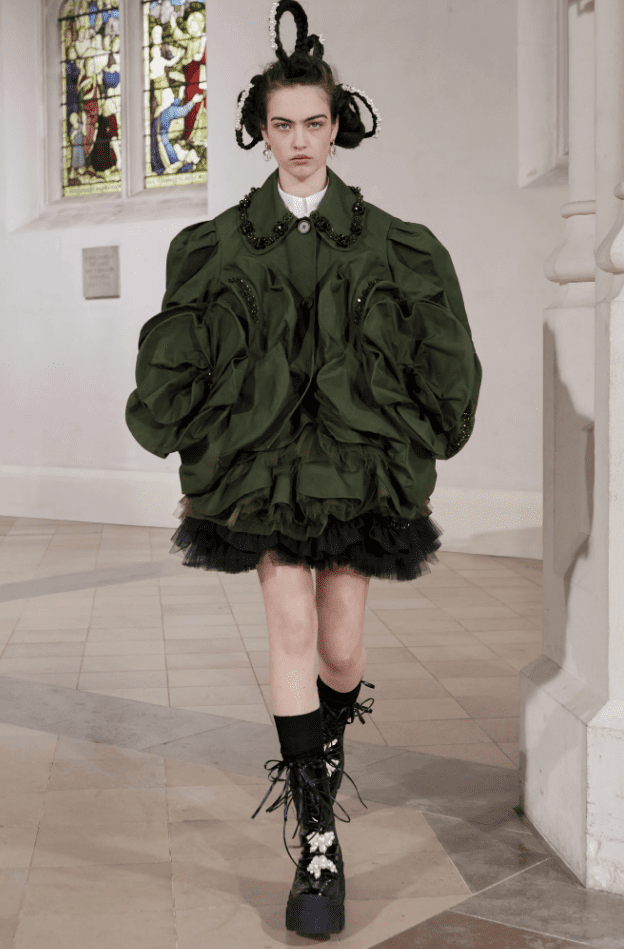 Simone Rocha coat with 3-D silk flowers. (Photo courtesy of Simone Rocha)