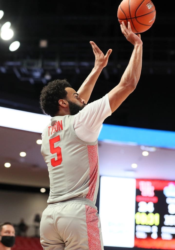 Cameron Tyson shoots threes as naturally as some people walk. (Courtesy UH Athletics)