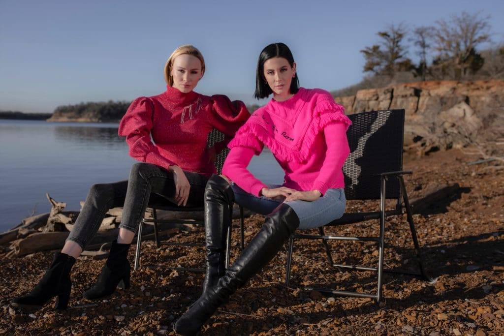The Alessia sweater ($295) and La Vie En Rose sweater ($495) 