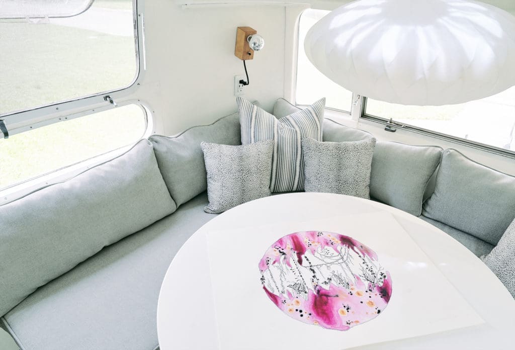 Artist Katie Pace Halleran’s intimate works on paper feature prominently in Lottie Mae Lounge. 