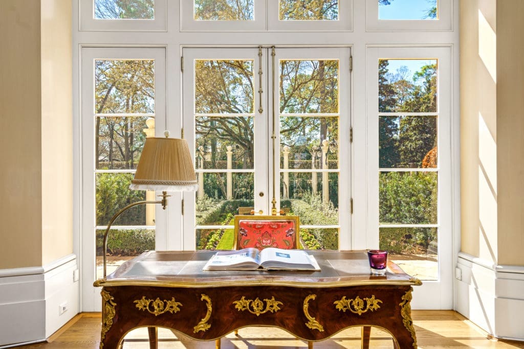 The classic details of the interiors and gardens of the Gerald Hines house  reflect the couple's fond regard for classic Italian architecture.  (Photo by Sonya Bertolino)