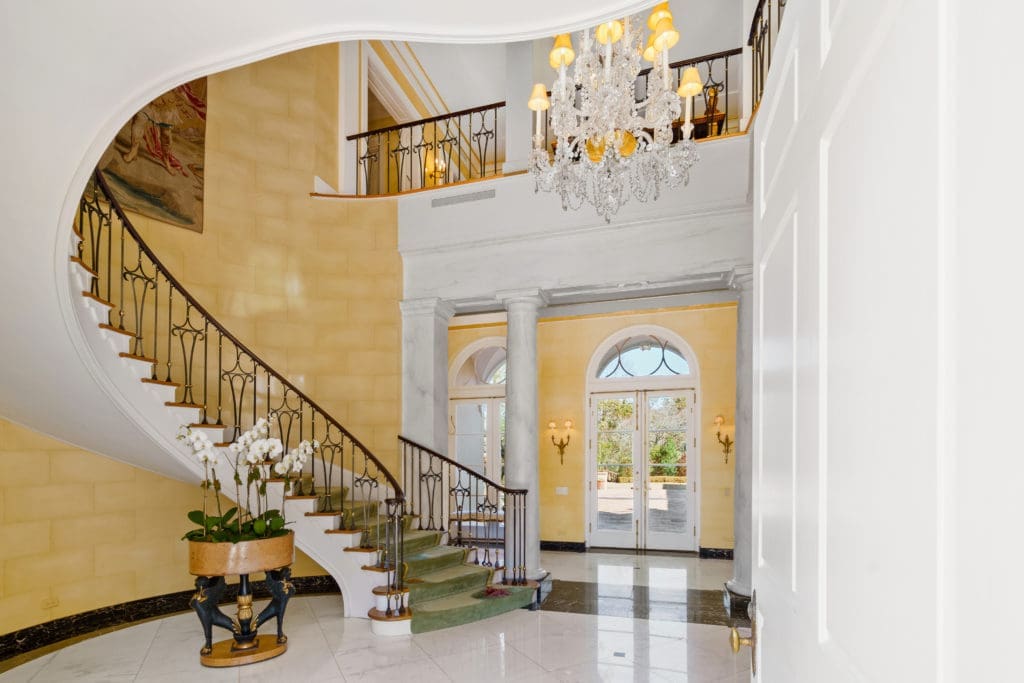 The Gerald Hines home in Houston's River Oaks enclave is a luxurious dwelling with Tuscan influences. (Photo by Sonya Bertolino)