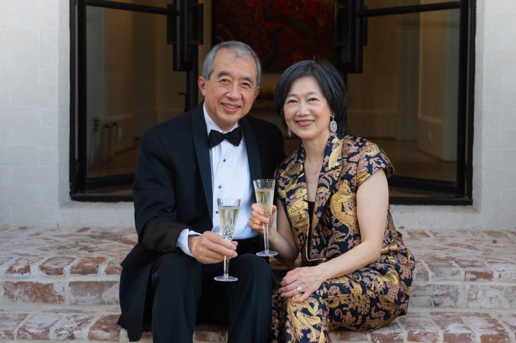 Albert & Anne Chao joining Houston Ballet's virtual gala from home.  (Photo by Wilson Parish)