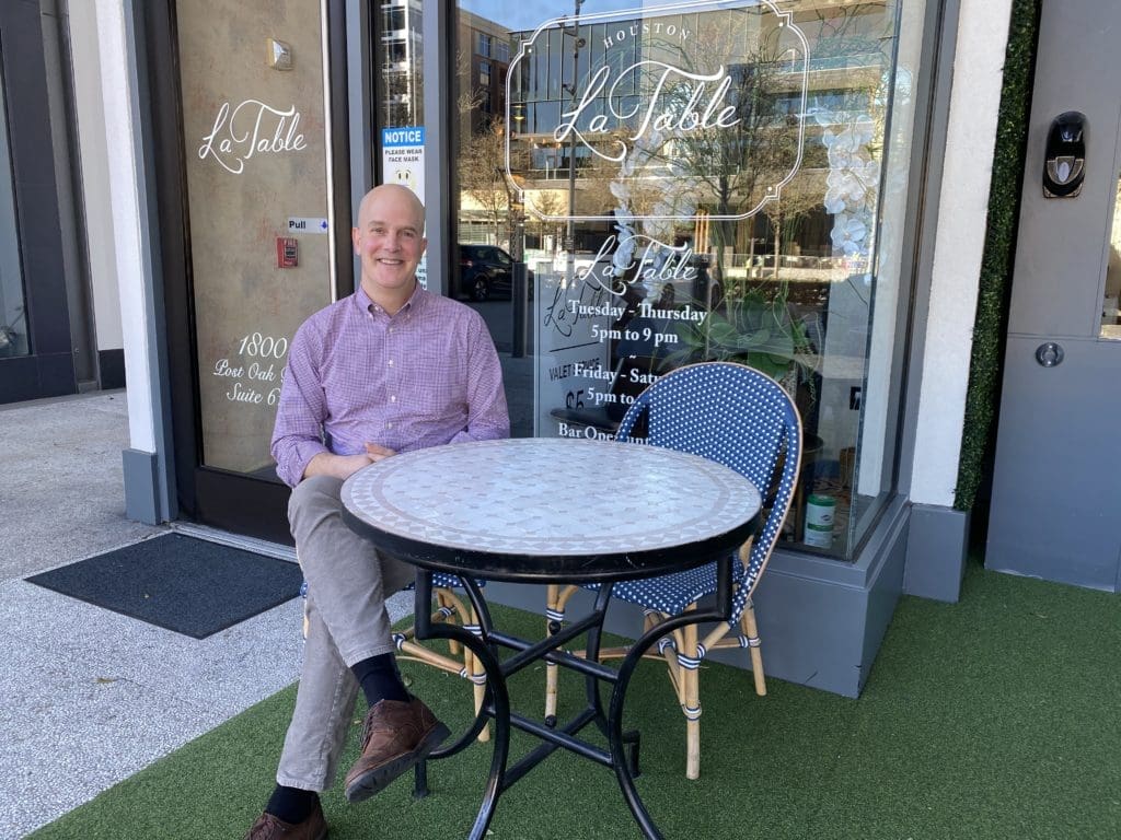 Famed New York-based Michelin-starred chef Jonathan Benno of Leonelli Restaurant & Bar and Leonelli Bakery makes one of many visits to Houston to oversee completion of Café Leonelli at the Museum of Fine Arts, Houston. (Photo by Shelby Hodge)
