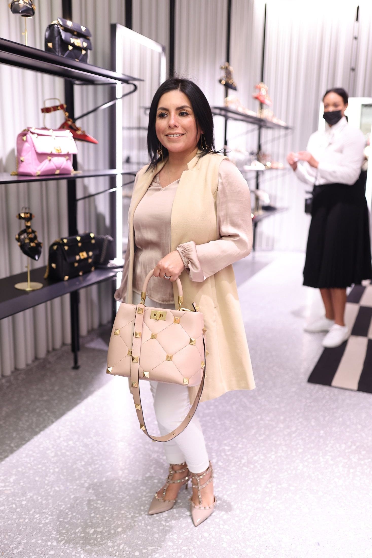 Lina Tisdale at the Valentino boutique opening in The Galleria benefiting  Fabrica de Milagros in the Dominican Republic. (Photo by Quy Tran)