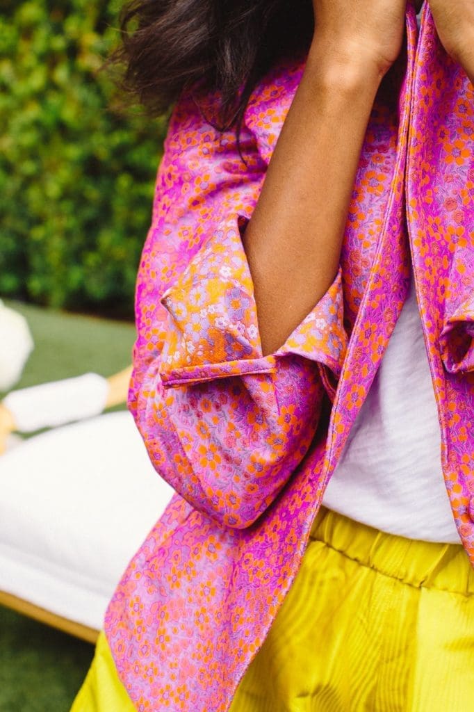 Raspberry and citron make a splash this season in Noble 31's new collection.