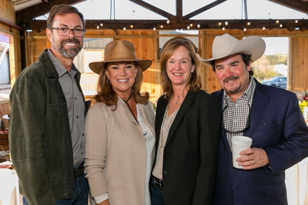 Fred & Peppi Lausen, Andrea and Michael Soper at the Butcher's Ball held at The Halles in Round Top (Photo by Emily Jaschke)