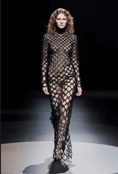 Valentino black net gown. (Photo courtesy of Valentino)