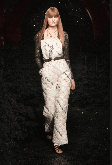 Chanel quilted overalls. (Photo courtesy of Chanel)