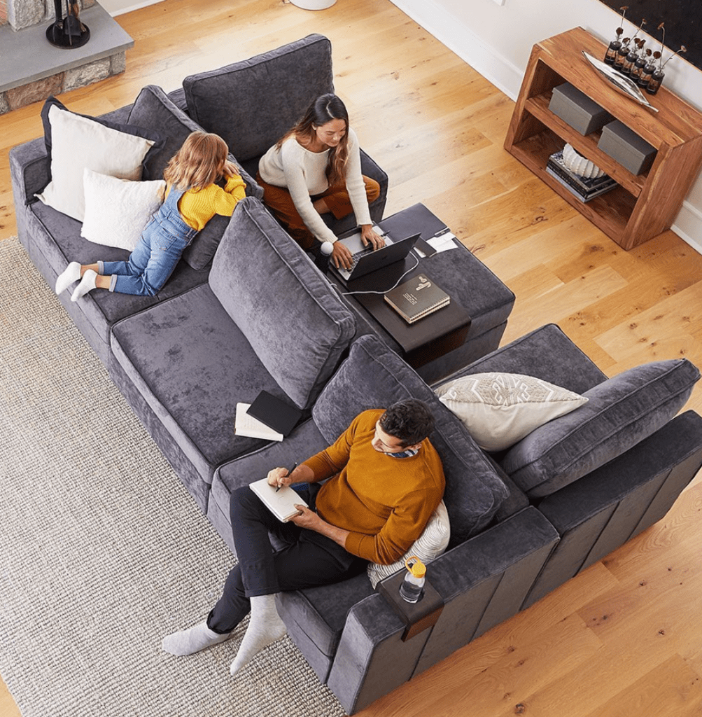 Sactionals are customizable, washable, changeable and reconfigurable seating.