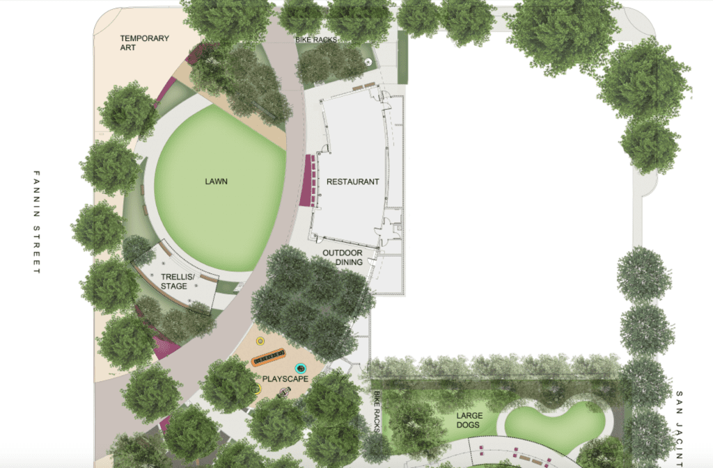 Plan for Trebly Park set to be completed in 2022. (Rendering courtesy of the Downtown Redevelopment Authority)