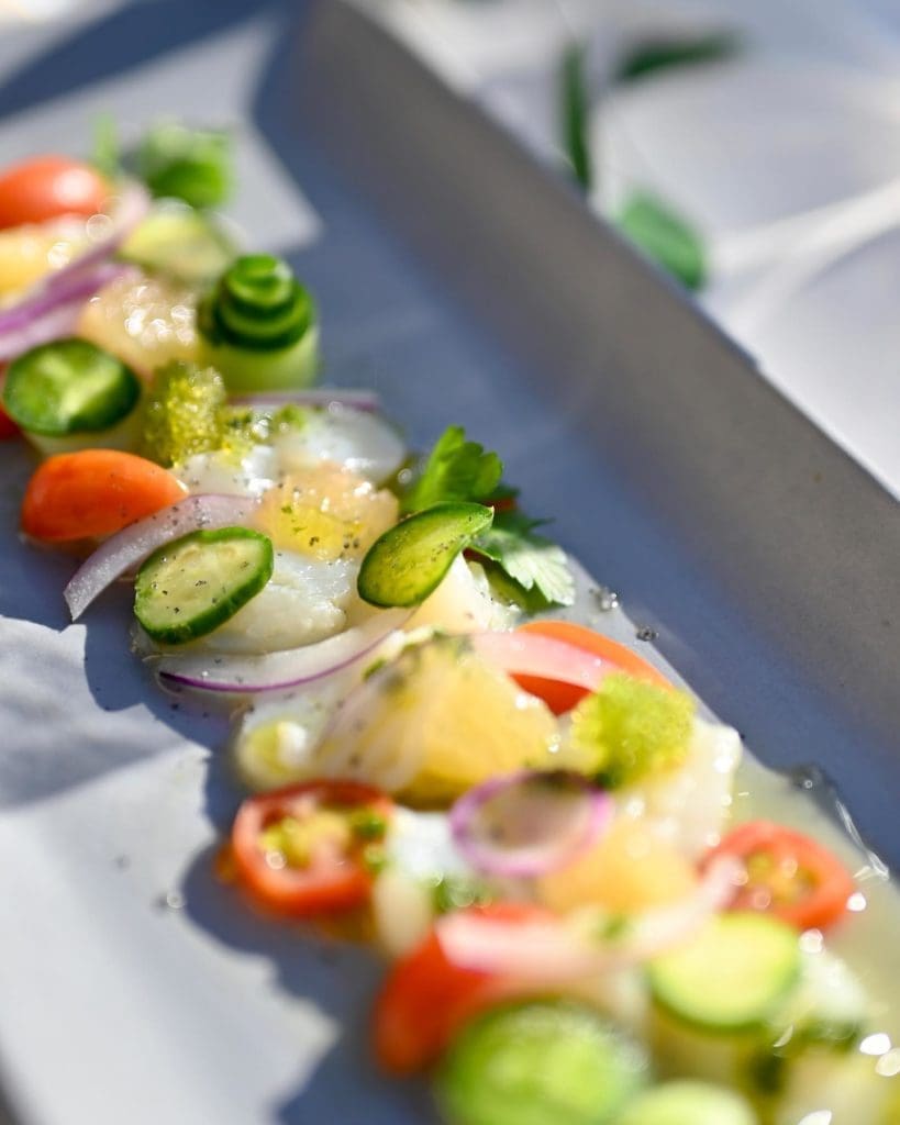 The ceviche crudo is a light and refreshing starter at Ocho Latin Cusine. (Courtesy of Ocho)