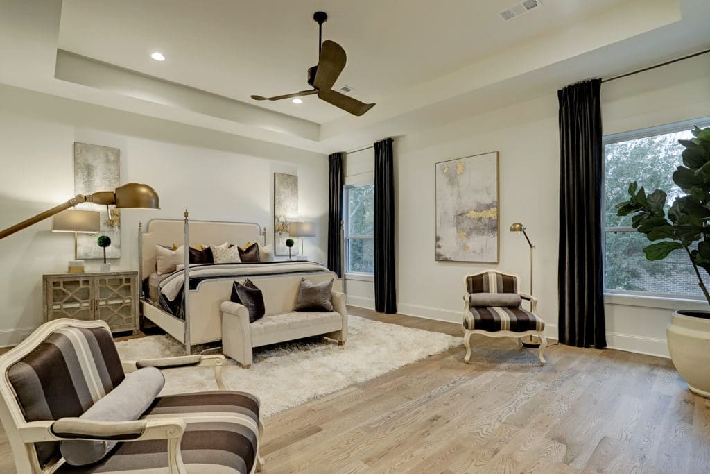 Secluded and luxurious master retreat by Royal Texan Homes.