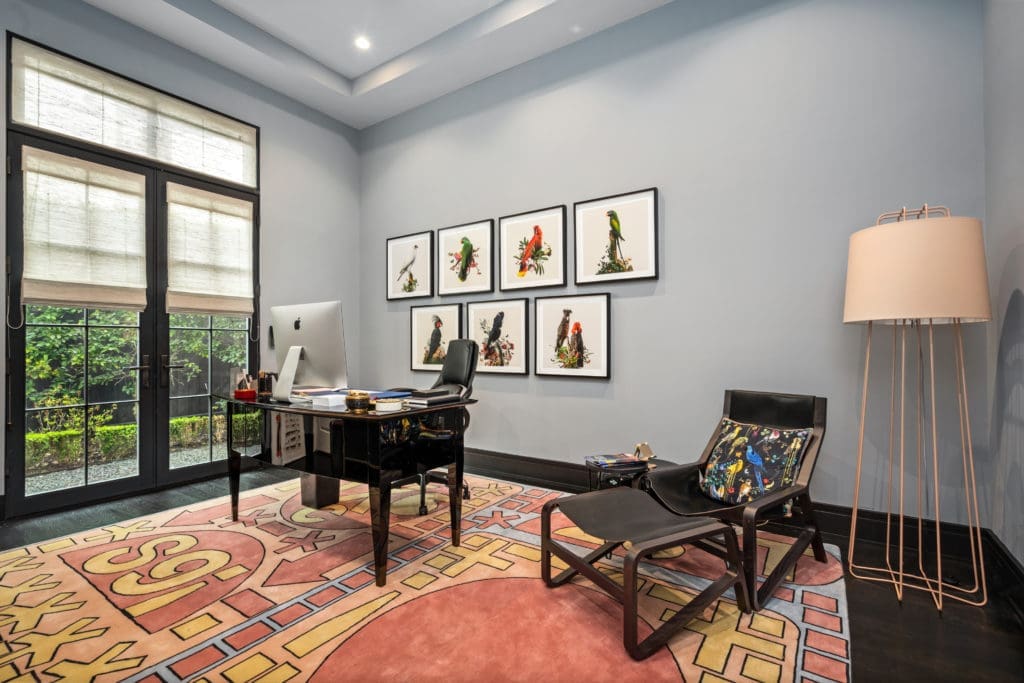 The home office in the Mirador Group designed home at 2521 Westgate in Glendower Court is a must for 21st century living.  (Photo by Sonya Bertolino)