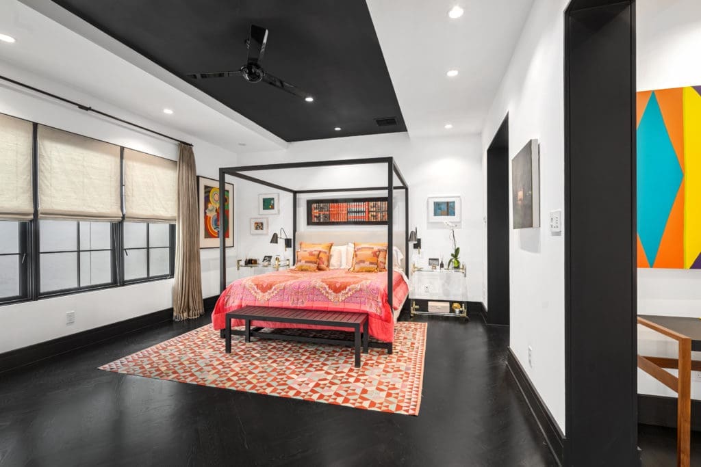 The master bedroom at 2521 Westgate in Glendower Court. (Photo by Sonya Bertolino)