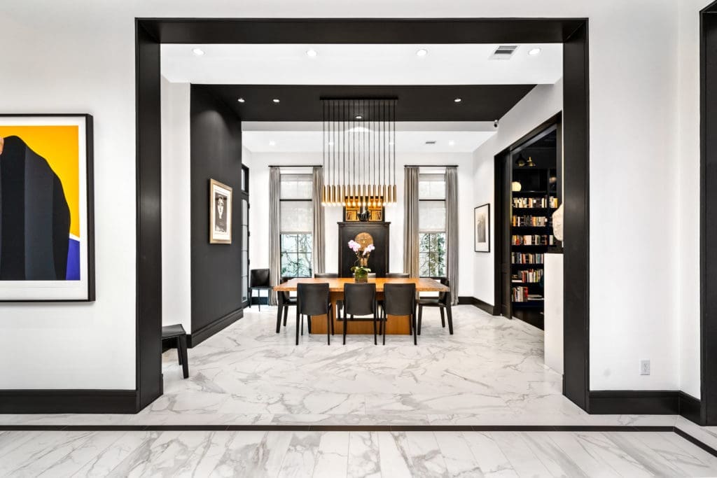 Every viewpoint in the home at 2521 Westgate in Glendower Court speaks drama and sophistication.  (Photo by Sonya Bertolino)