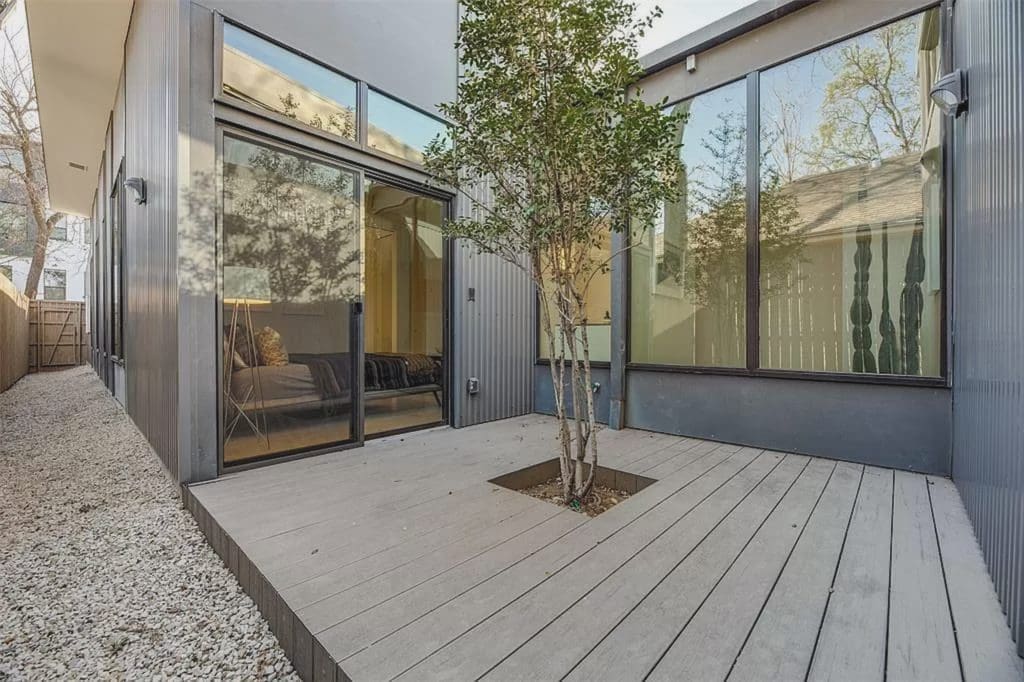 A courtyard deck found just off the master bedroom. 