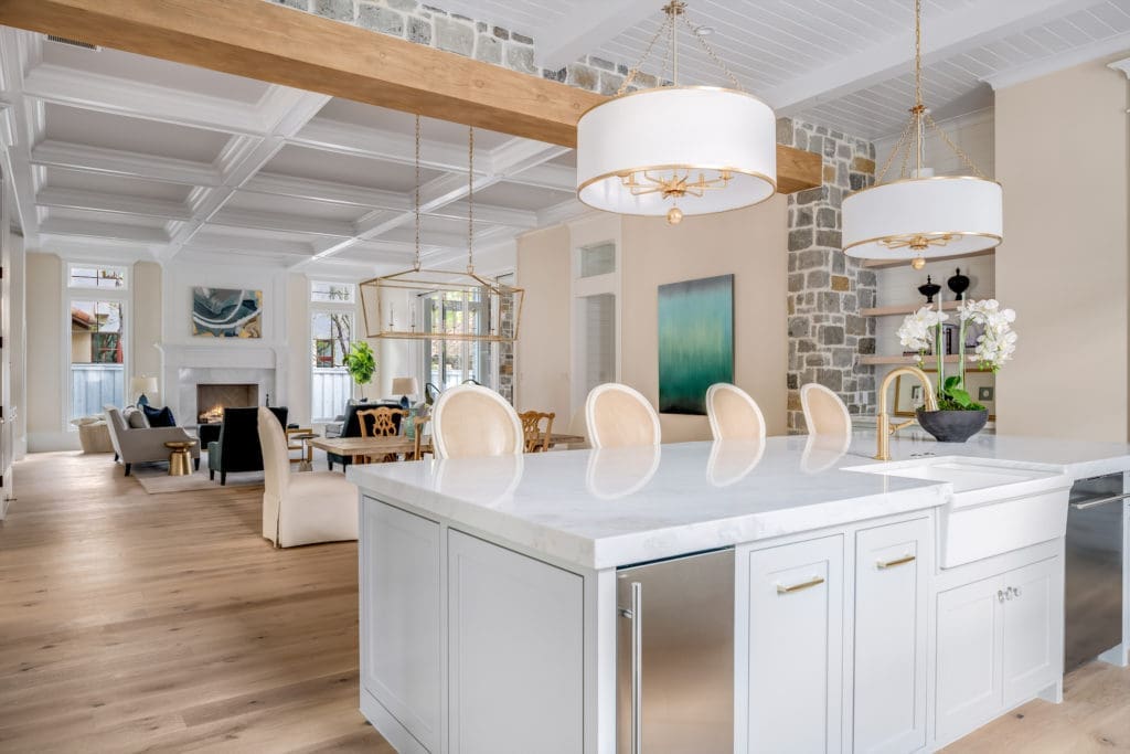 An open concept on the first floor. (Photo courtesy of Compass Real Estate) 