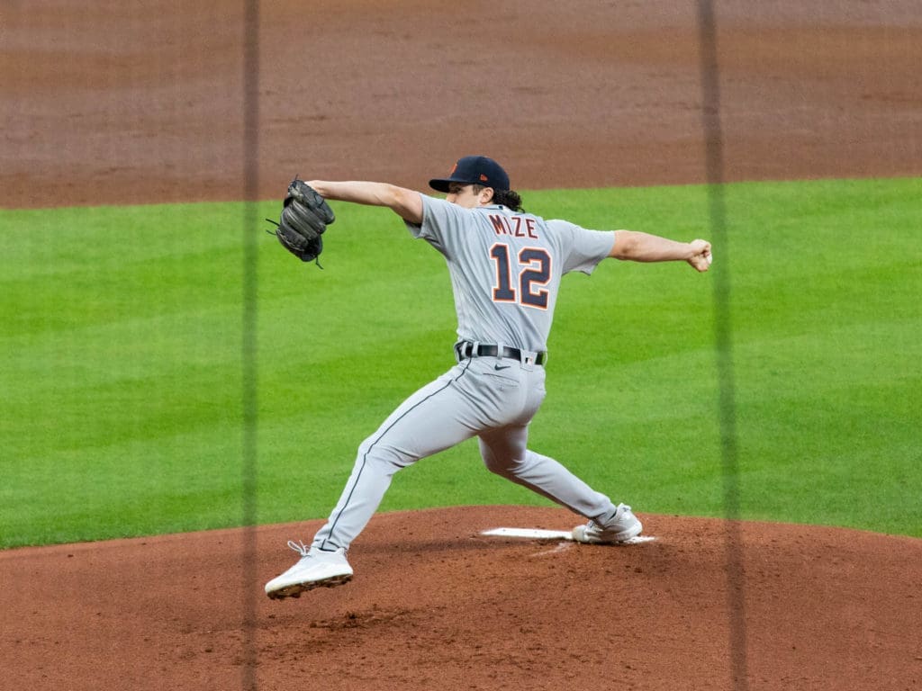 Detroit Tigers rookie Casey Mize sure looked like A.J. Hinch's future ace on this night. (Photo by F. Carter Smith)