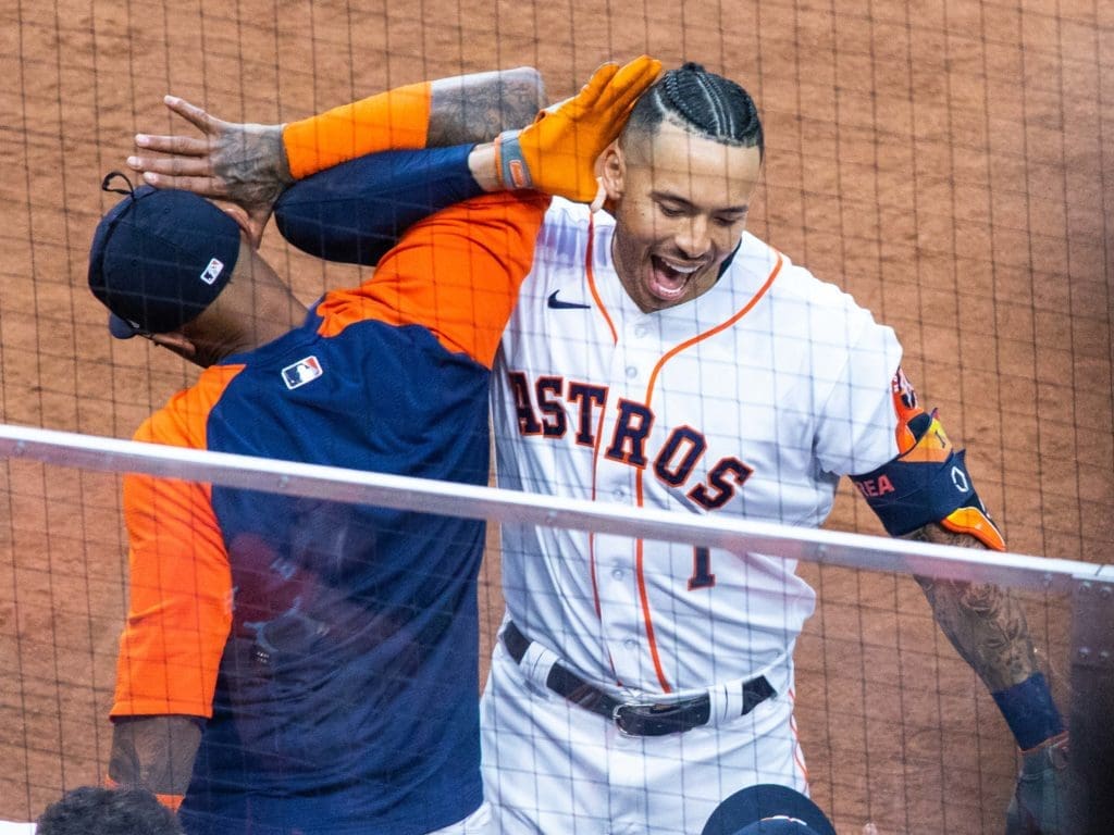 Carlos Correa enjoys baseball's biggest moments with a flair that few others posses. (Photo by F. Carter Smith)