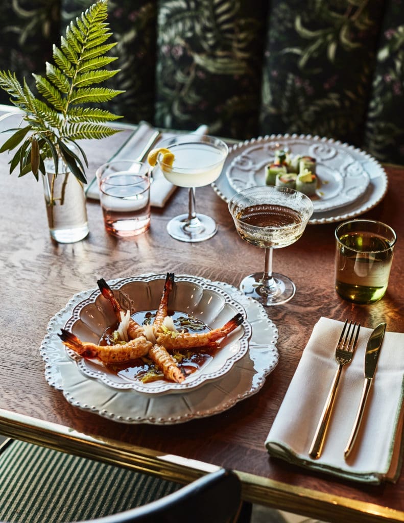 Royal red shrimp. (Photo by Commodore Perry Estate, Auberge Resorts Collection)