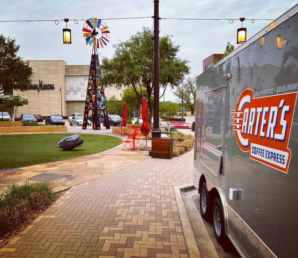 Carter's Coffee rolls into the Clearfork Plaza and is open 8 am to 2 pm every day.