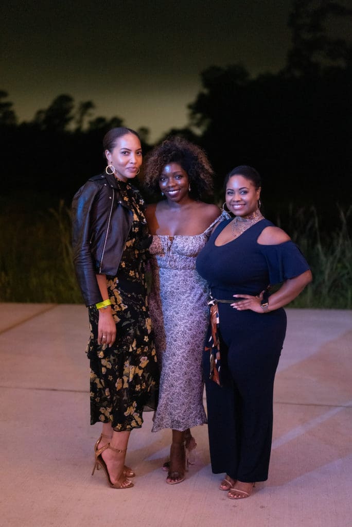 Danielle O’Bannon, Zoe Cadore, Iman Garrett-Price at the Urban Wild Glow in the Glades fundraiser (Photo by Daniel Ortiz)