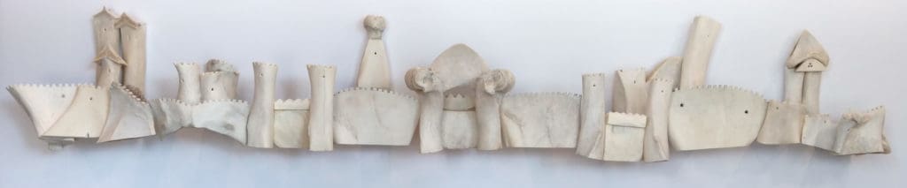 Celia Eberle's "City of Bones," 2020, at Cris Worley Fine Arts