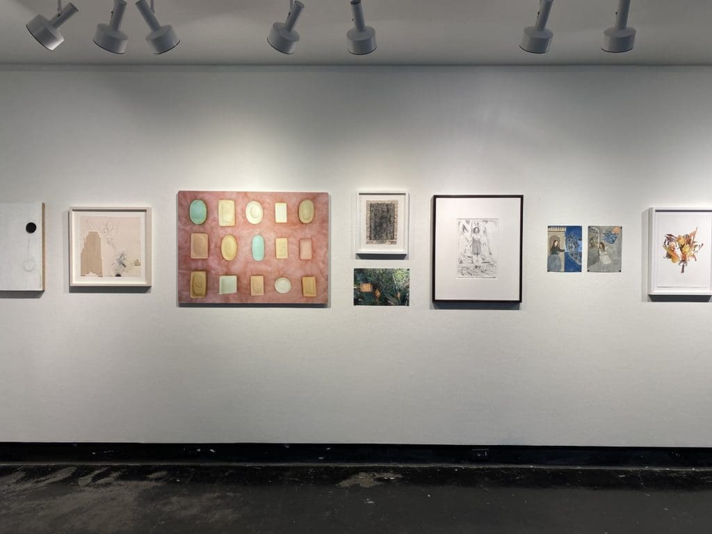 Sneak peek of the art installation at Lawndale Art Center, in preparation for Partie de la Tête. Courtesy Lawndale Art Center.  