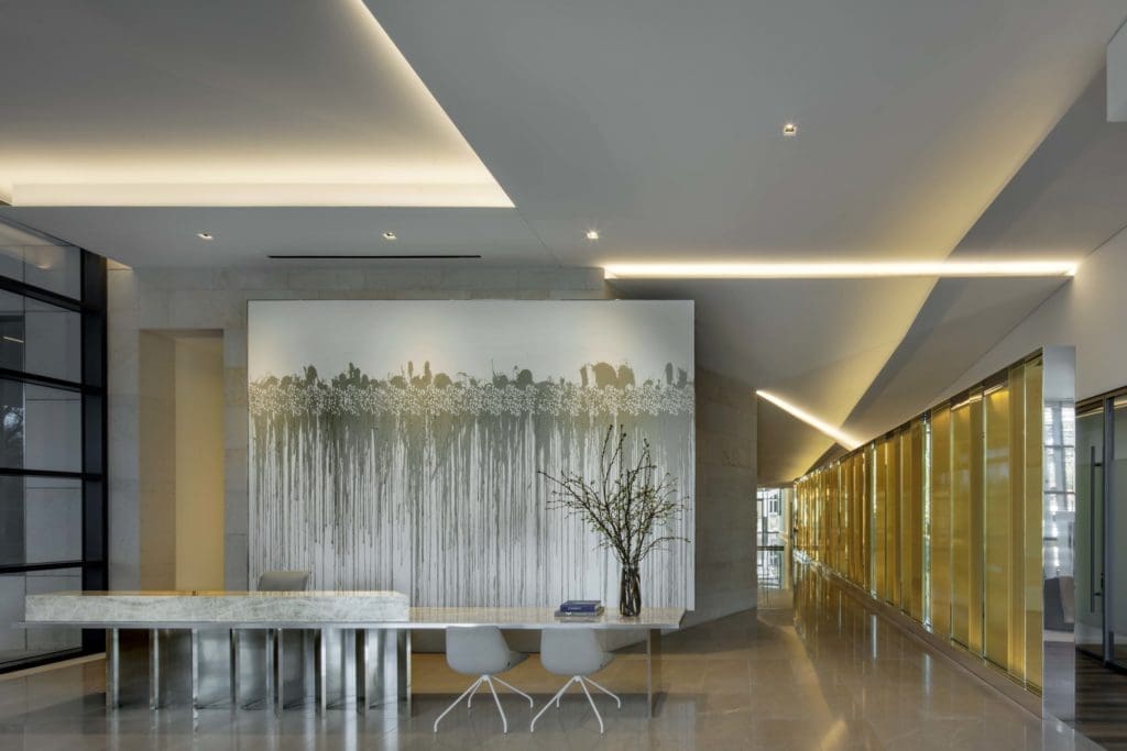 The Residences at La Colombe d'Or's lobby presents a striking scene. (Photo by Eric Laignel, Courtesy of Rottet Studio)