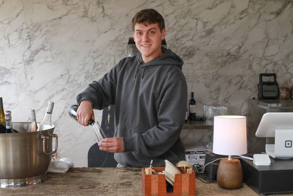 Nick Vermeil mans the bar at The Halles. (Photo by Chris P. Bachman)